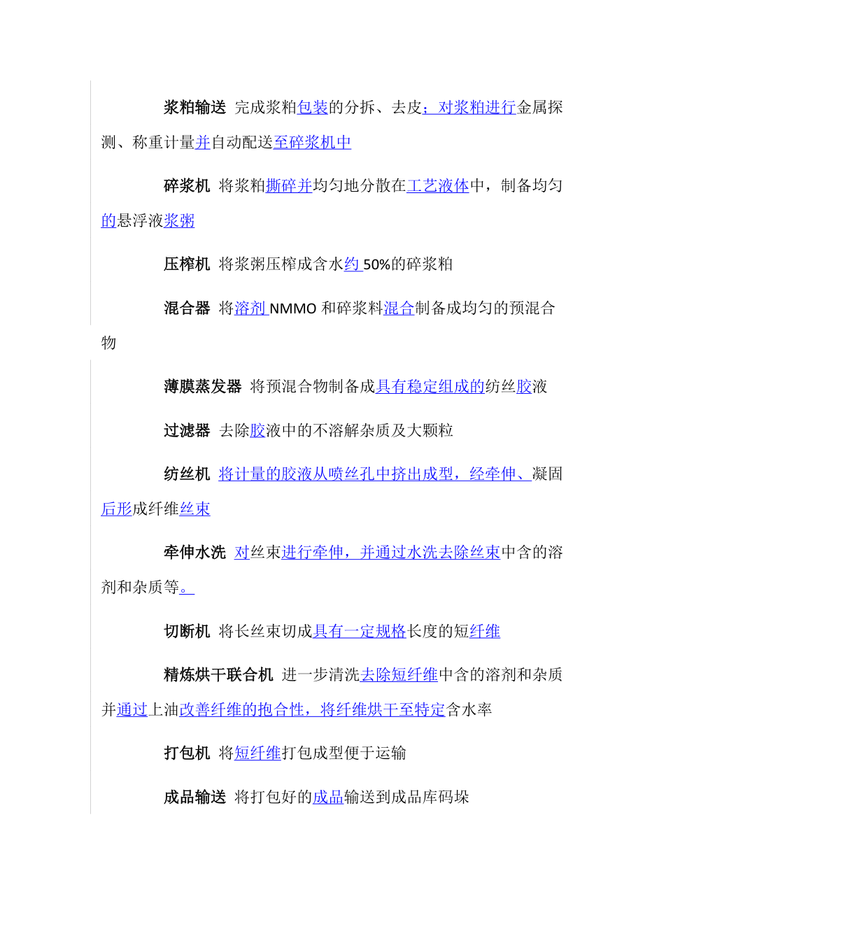 莱赛尔纤维生产说明